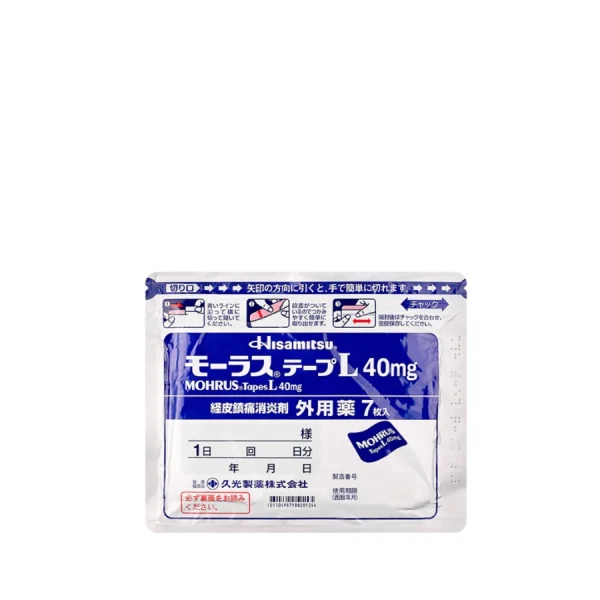 HISAMITSU Mohrus Tape L 40mg Muscle Pain Relief Patch ( 7 sheets)