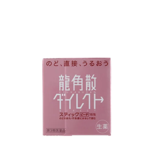 Ryukakusan Peach Herbal Throaties Powder 16 Sticks