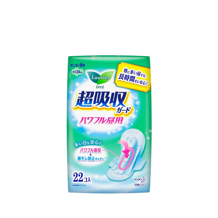 KAO Laurier Skin Clean Guard Super Absorbent Powerful Daytime 22 Packs