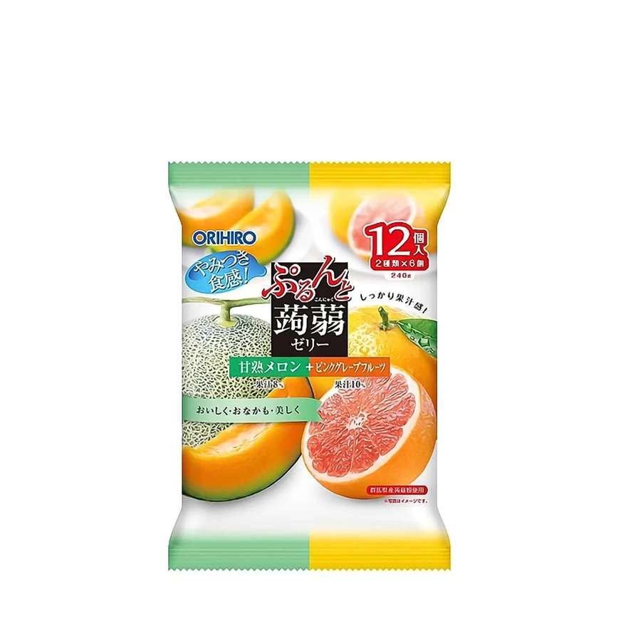PURUNTO KONJAC JELLY POUCH SWEET MELON + PINK GRAPEFRUIT
