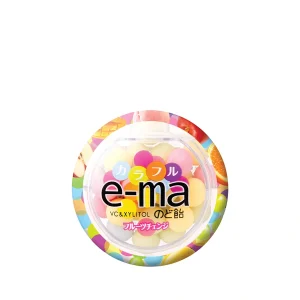 UHA E-MA COLORFUL FRUIT CANDY THROAT LOZENGE 33G