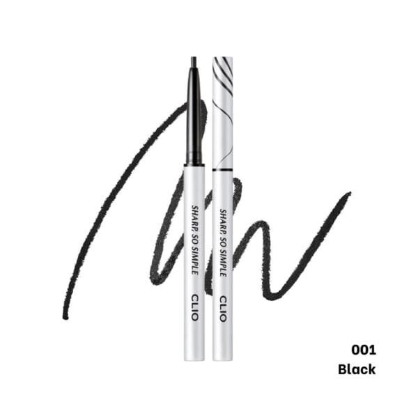 CLIO SHARP SO SIMPLE WATERPROOF PENCIL LINER 001 BLACK