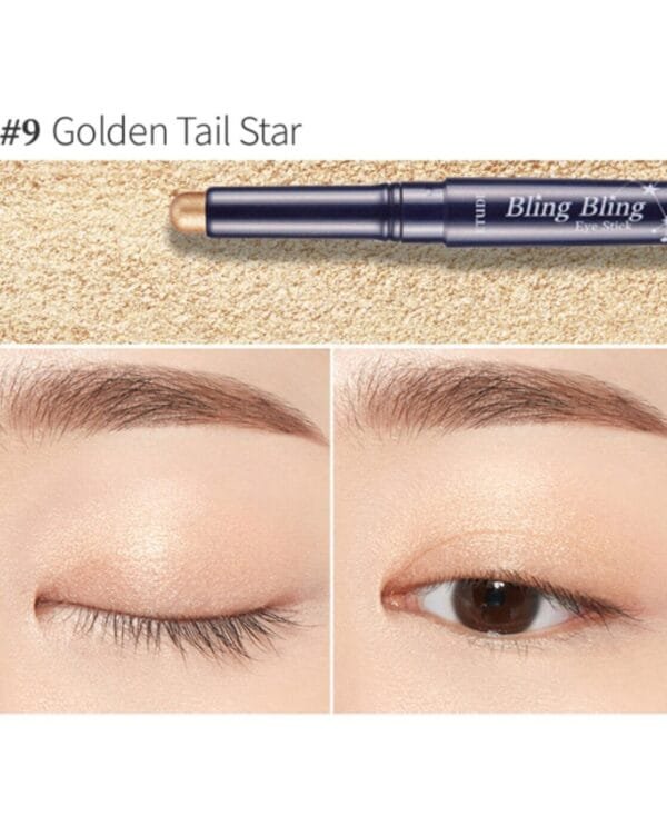 ETUDE HOUSE Bling Bling Eye Stick - #09 Golden Tail Star - Image 2