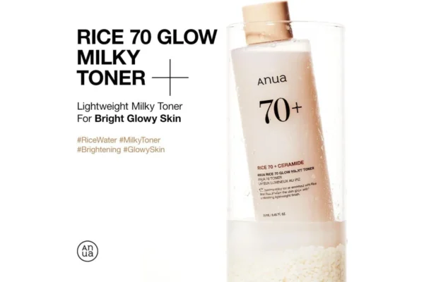 ANUA Rice 70 Glow Milky Toner 250ML - Image 2