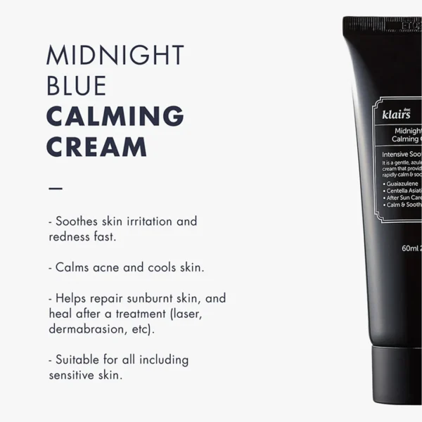 Dear Klairs Midnight Blue Calming Cream 60ml - Image 2