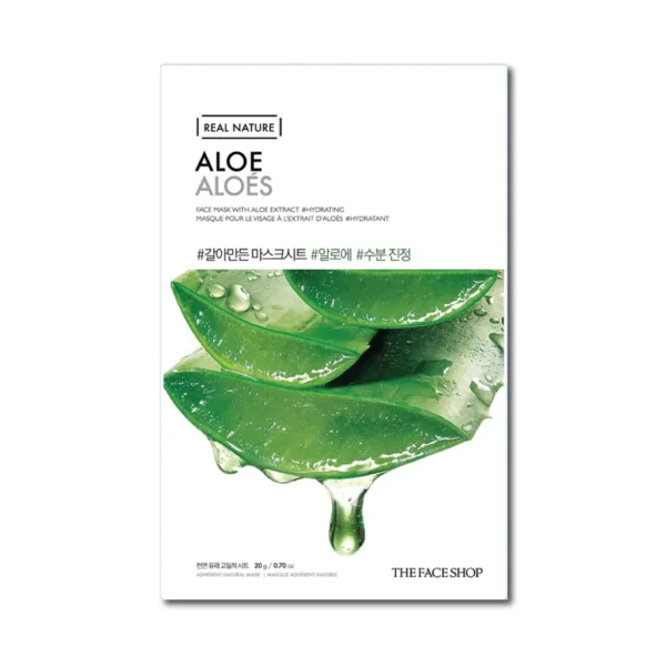 THE FACE SHOP REAL NATURE SINGLE FACE MASK WITH ALOE EXTRACT