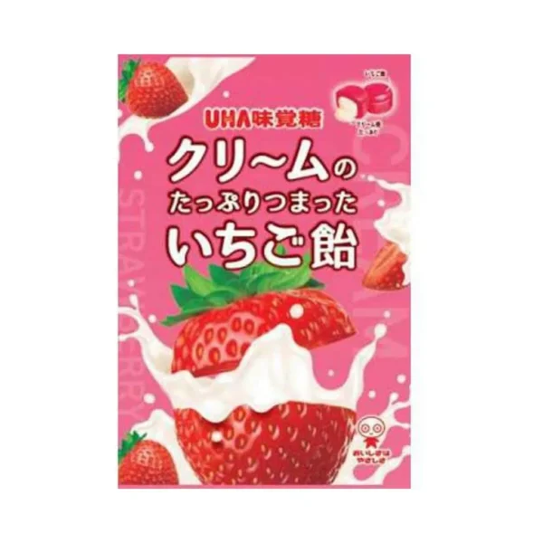 UHA MIKAKUTO STRAWBERRY MILK CANDY 45G
