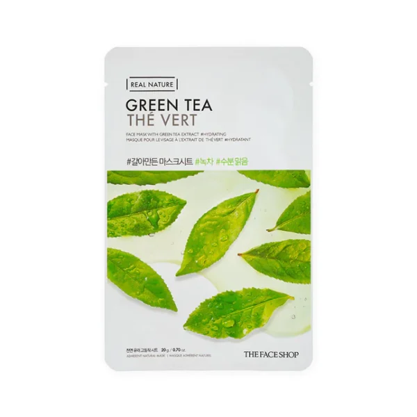 THE FACE SHOP REAL NATURE MASK SHEET GREEN TEA FACE - 20G