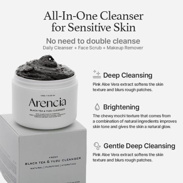 ARENCIA BLACK TEA RICE MOCHI CLEANSER - Image 2