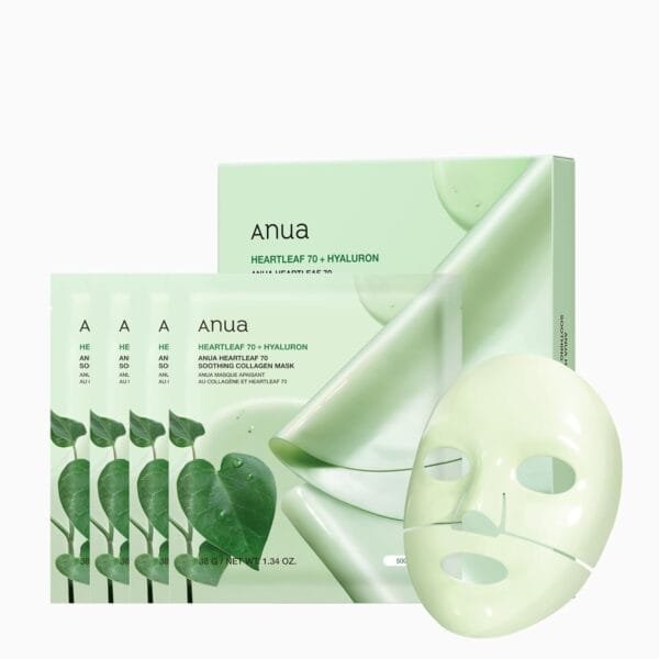 ANUA HEARTLEAF 70 SOOTHING COLLAGEN MASK (4EA)