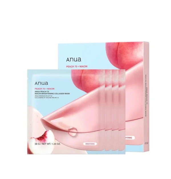 ANUA PEACH 70 NIACIN BRIGHTENING COLLAGEN MASK (4EA)