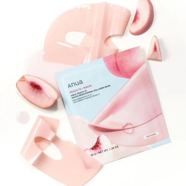 ANUA PEACH 70 NIACIN BRIGHTENING COLLAGEN MASK (4EA) - Image 2