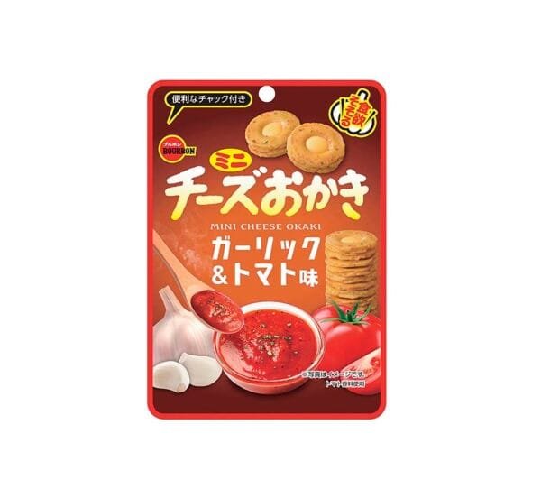 Mini Cheese Rice Crackers Garlic & Tomato Flavor