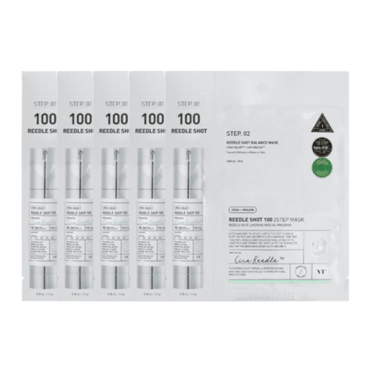 VT REEDLE SHOT 100 2-STEP SINGLE SHEET MASK 5PCS - Image 2
