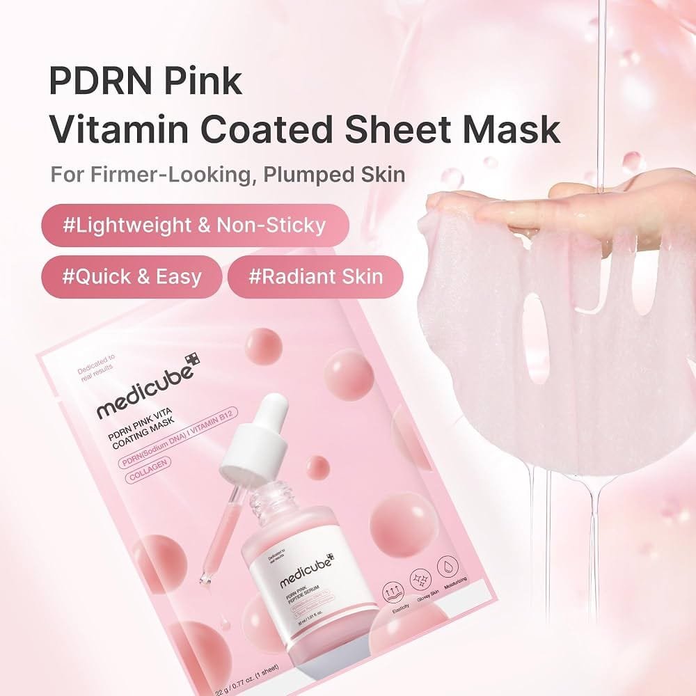 Medicube Salmon Dna Pdrn Pink Vita Coating Sheet Mask 10ea - Image 2