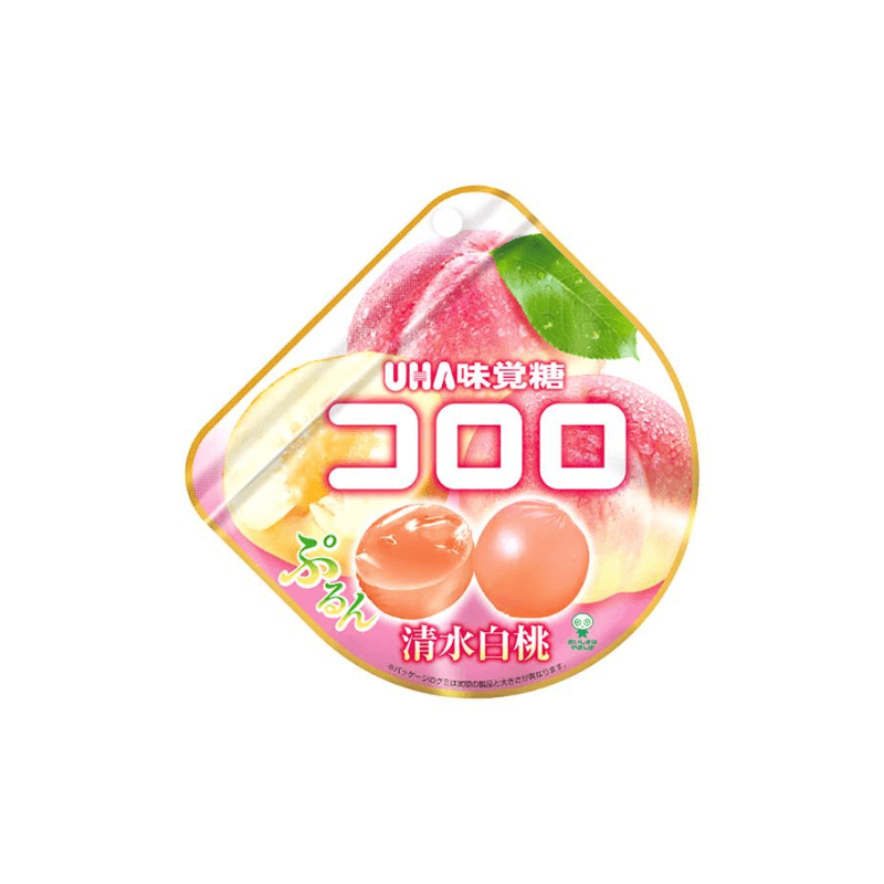 UHA Mikakuto Kororo Shimizu White Peach 40g