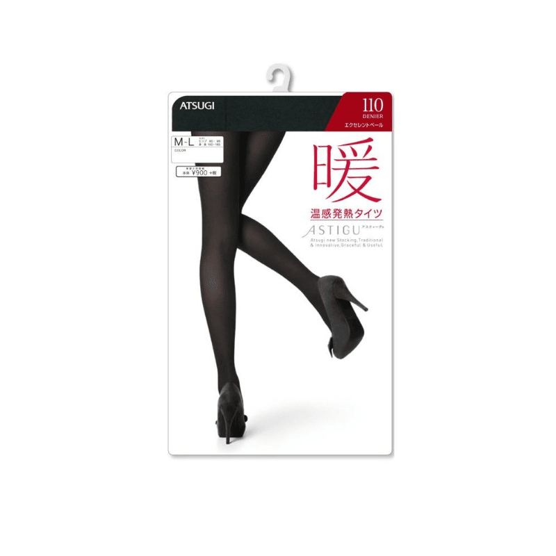 ATSUGI TIGHTS 110 Denier (Black, Size M–L)