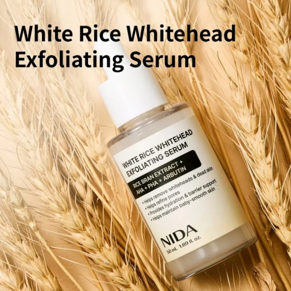 NIDA White Rice Whitehead Exfoliating Serum (50ml) - Image 2