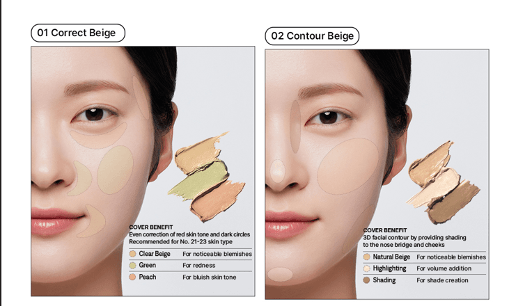The Saem Cover Perfection Triple Pot Concealer 11 types - Image 2
