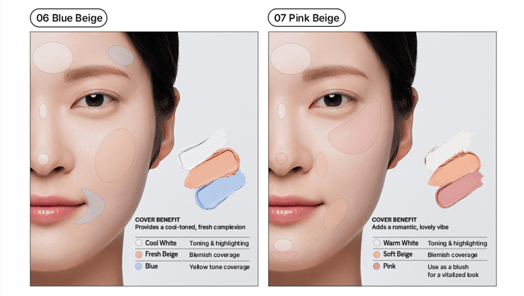 The Saem Cover Perfection Triple Pot Concealer 11 types - Image 4
