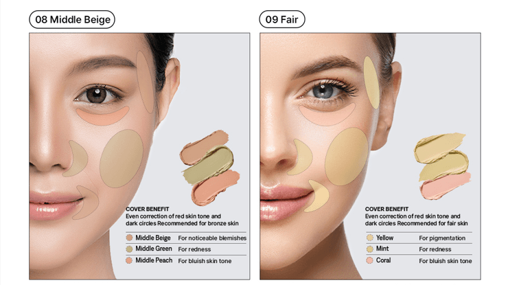 The Saem Cover Perfection Triple Pot Concealer 11 types - Image 5