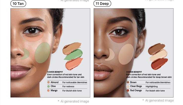 The Saem Cover Perfection Triple Pot Concealer 11 types - Image 6